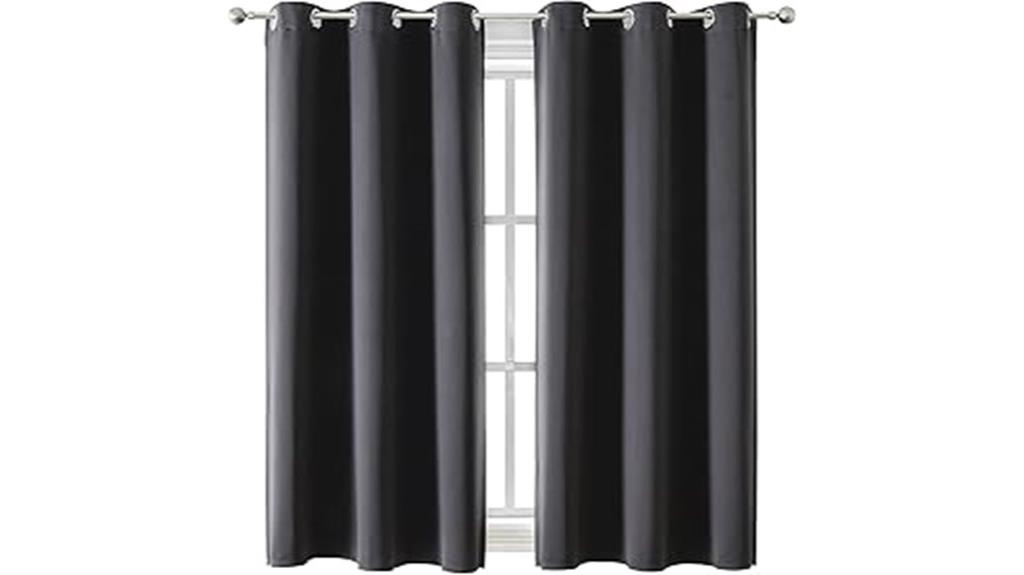 dark grey blackout curtains