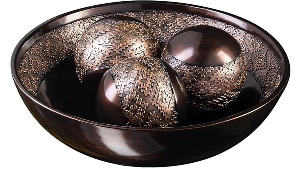 decorative bowl with orbs