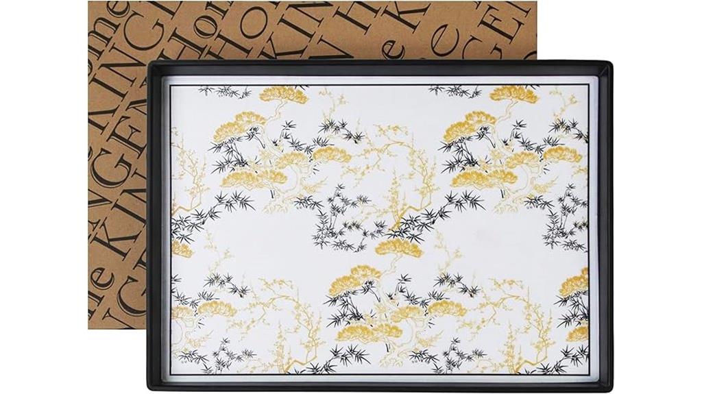 decorative orange square tray