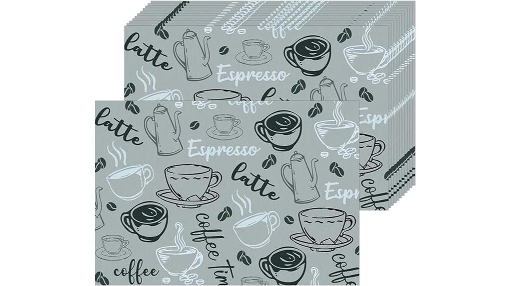 disposable coffee bar placemats
