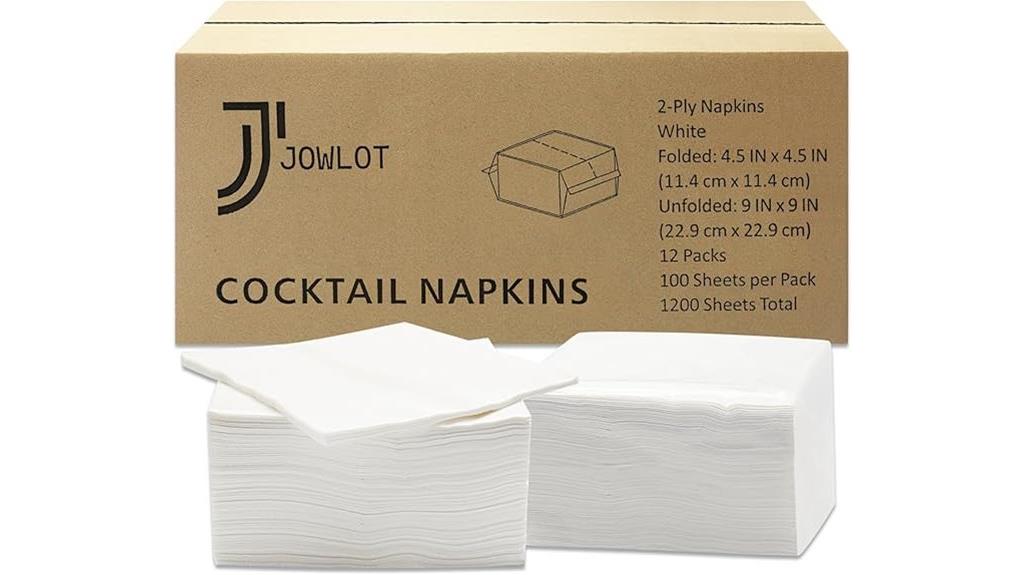 disposable white cocktail napkins