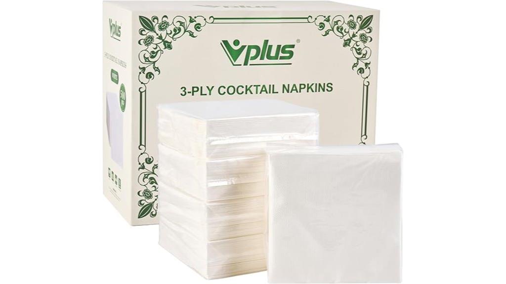 disposable white cocktail napkins