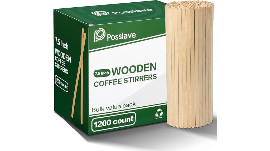disposable wooden coffee stirrers