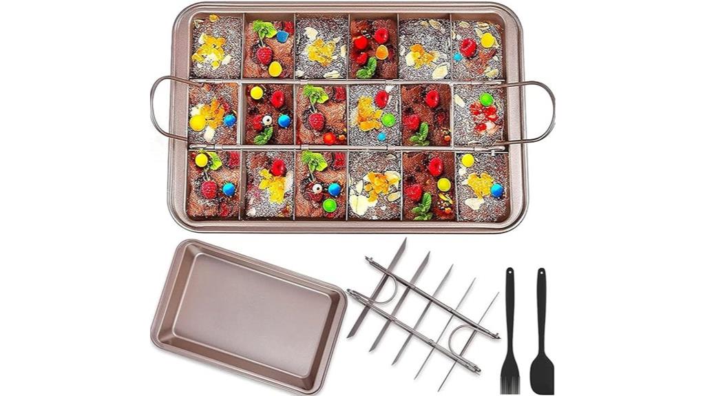 divided non stick brownie pan