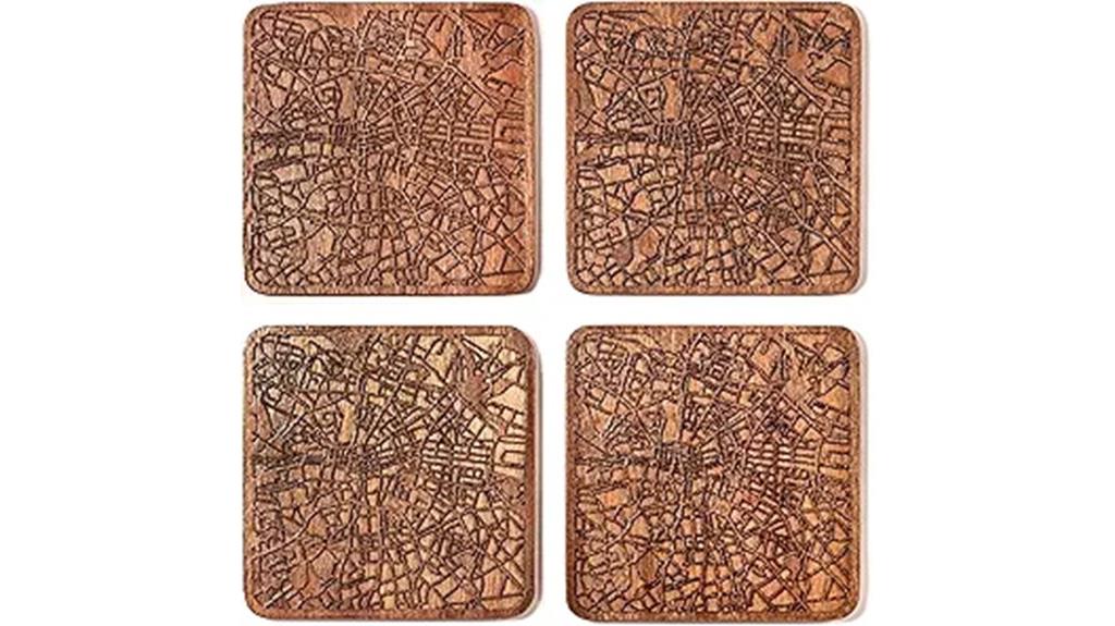 dublin map coasters set