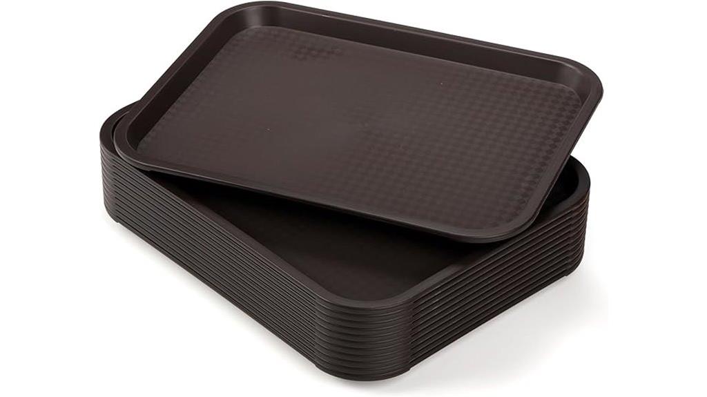 durable plastic fast food trays