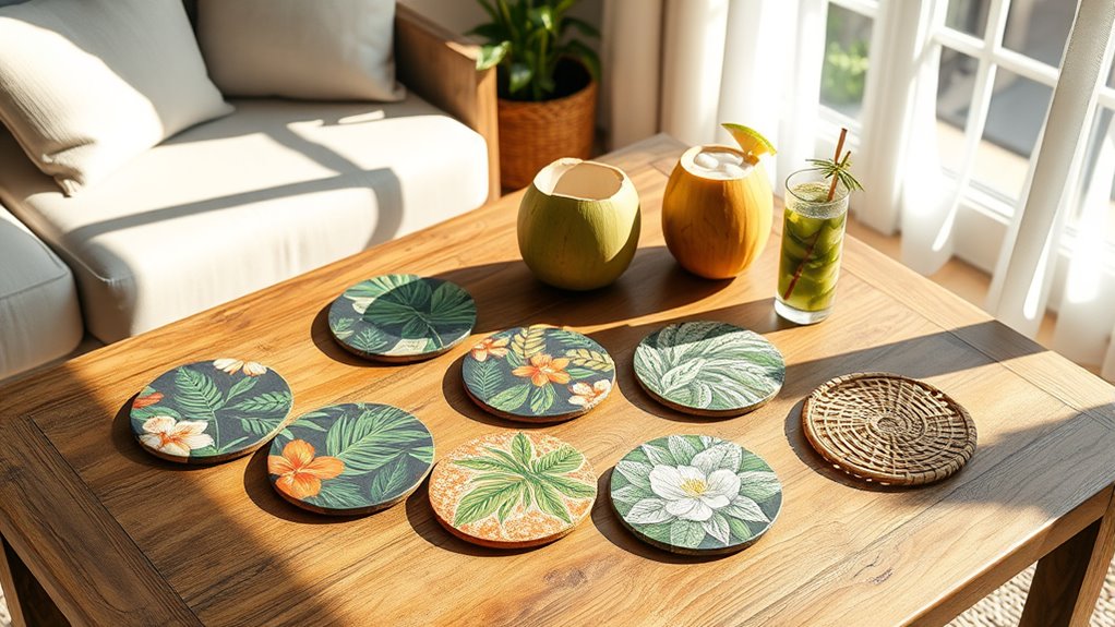 durable stylish absorbent coasters