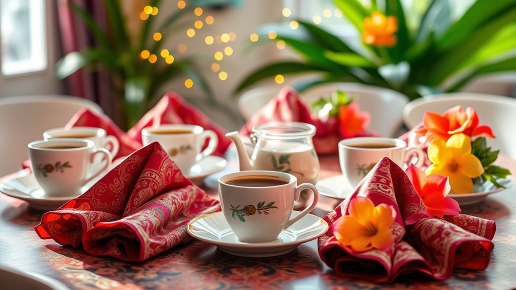 eco friendly coffee napkins selection