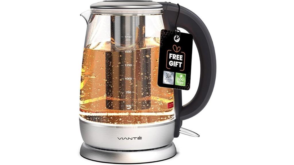 electric kettle with infuser