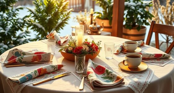 elegant coffee napkins selection