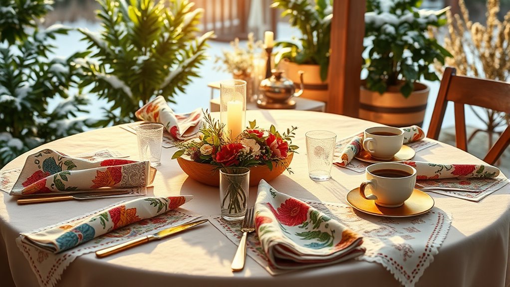 elegant coffee napkins selection
