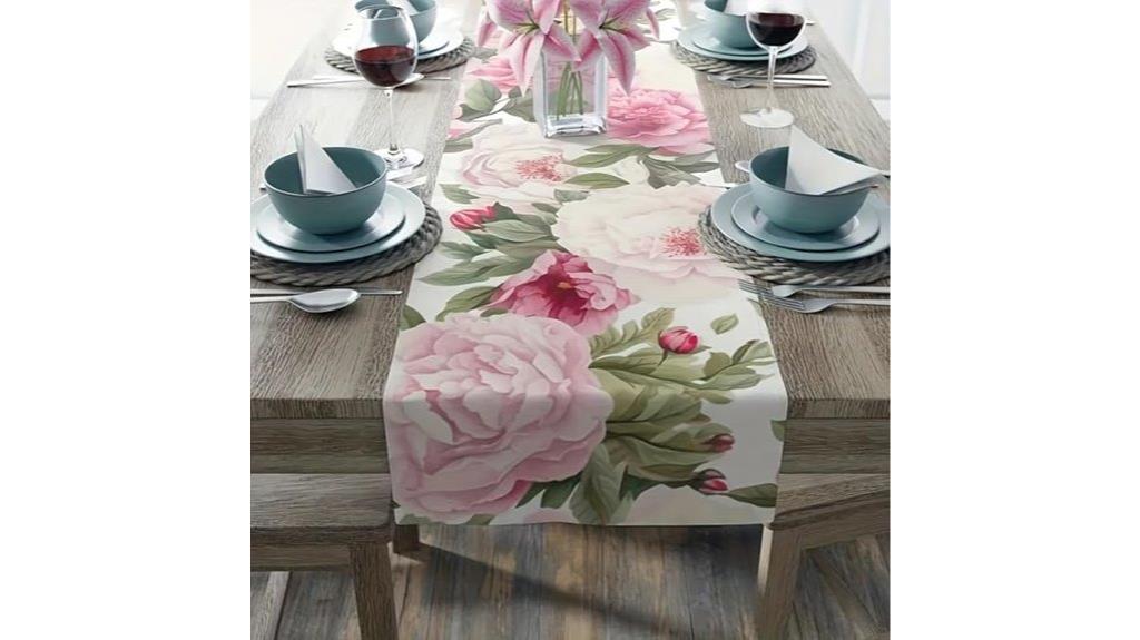 elegant floral table runner