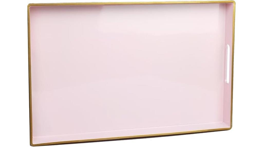 elegant pink serving tray