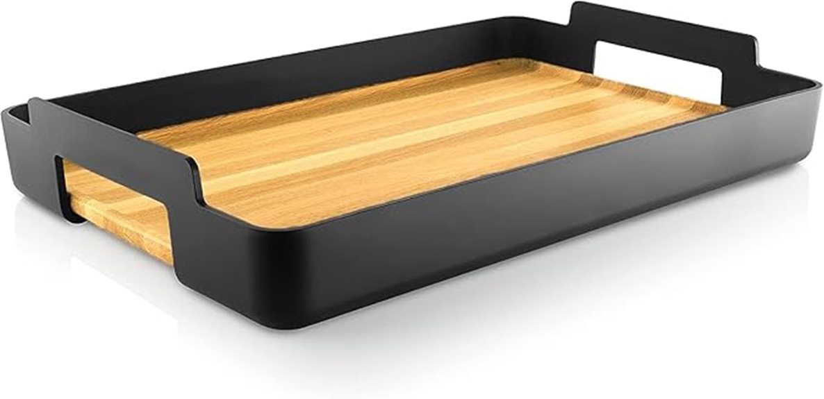 elegant rectangular serving tray