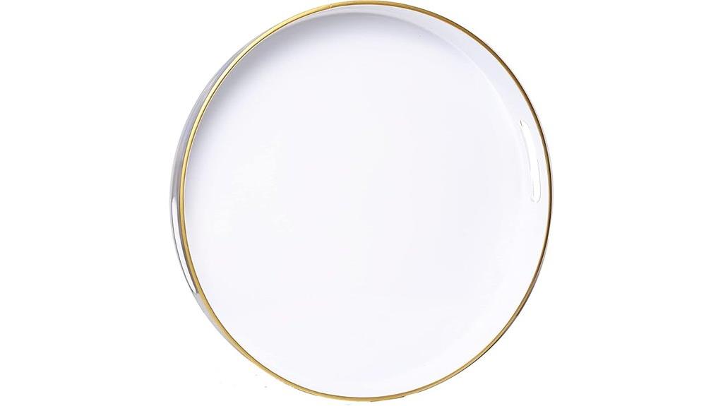 elegant white serving tray