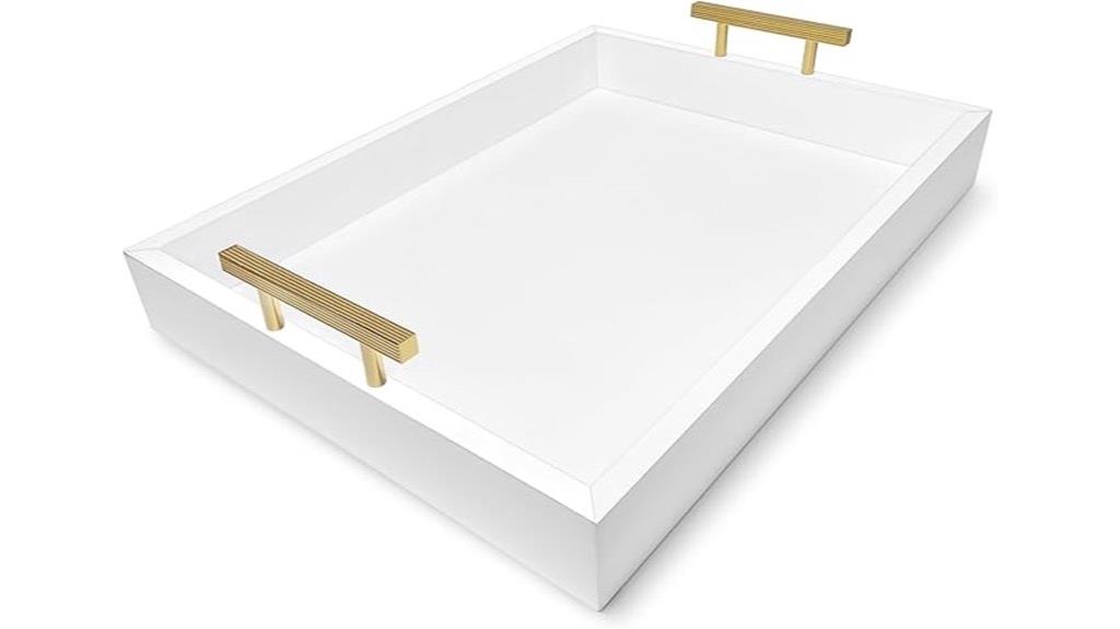 elegant white tray design