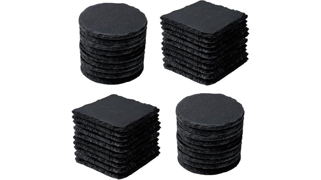 engraveable black slate coasters