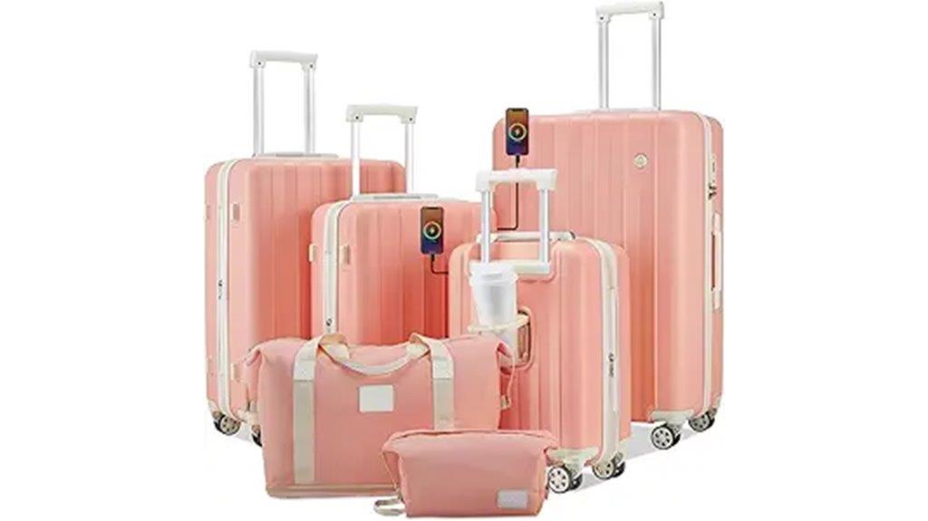 expandable luggage set included