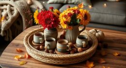 fall party coffee table decor