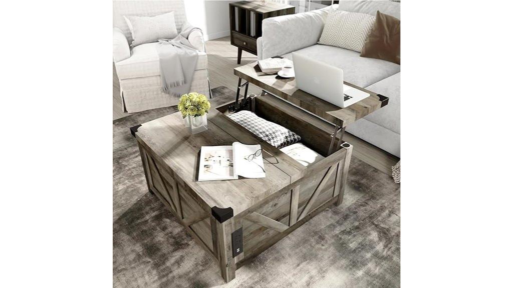 farmhouse coffee table storage