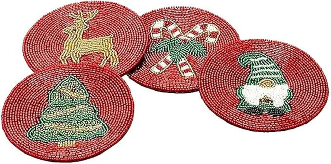 festive holiday drink coasters
