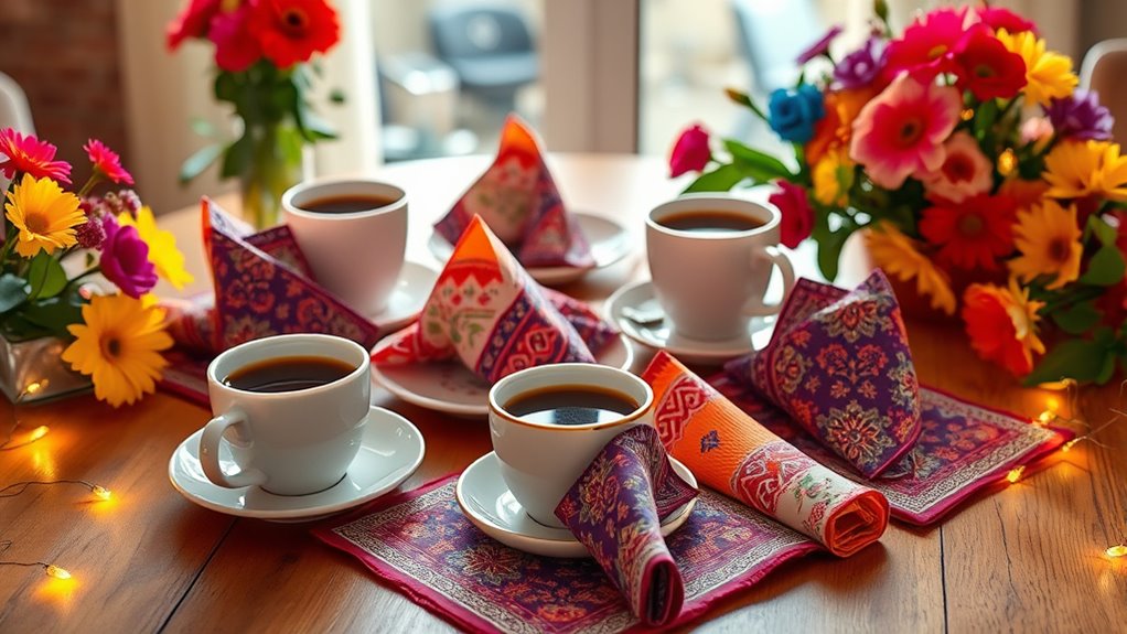 filipina festive coffee napkins