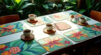 filipina travel themed coffee placemats