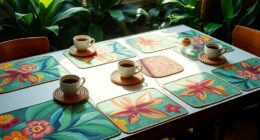 filipina travel themed coffee placemats