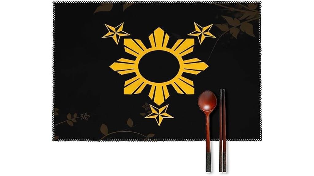 filipino flag placemats set