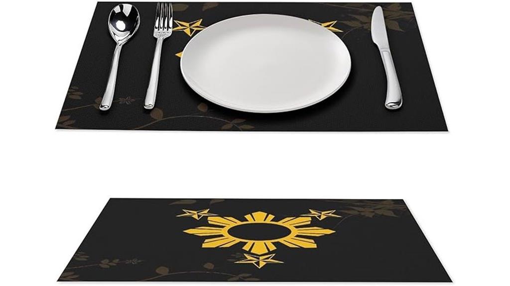 filipino flag pvc placemats