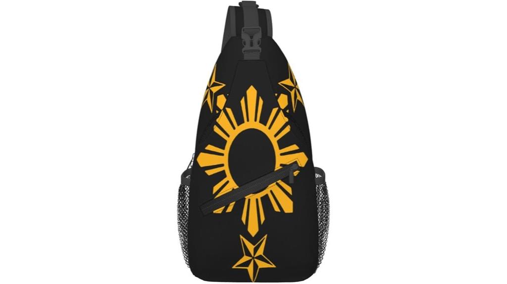 filipino flag sling backpack