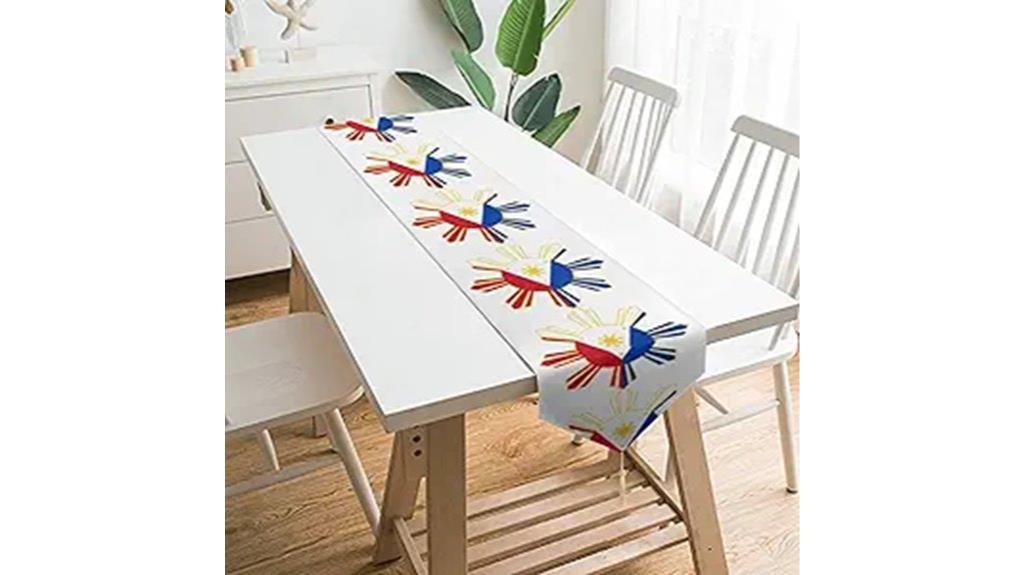 filipino flag table runner