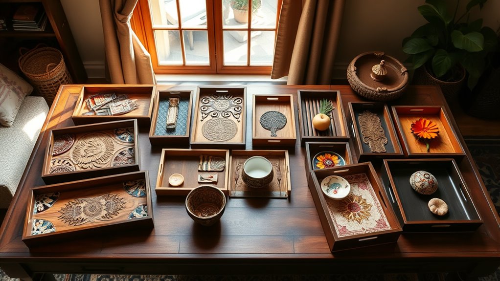 filipino heritage coffee table trays