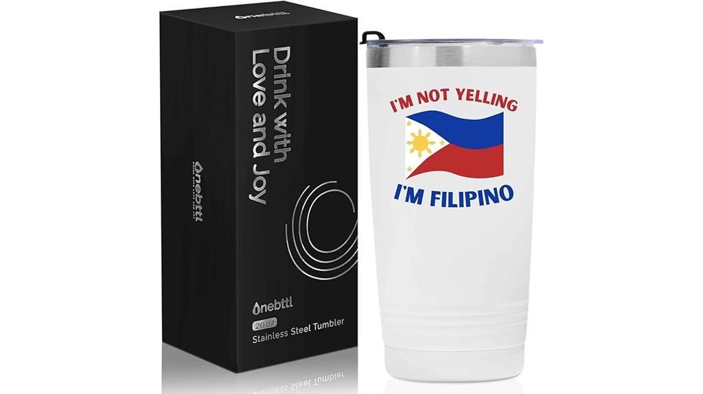 filipino themed insulated travel mug