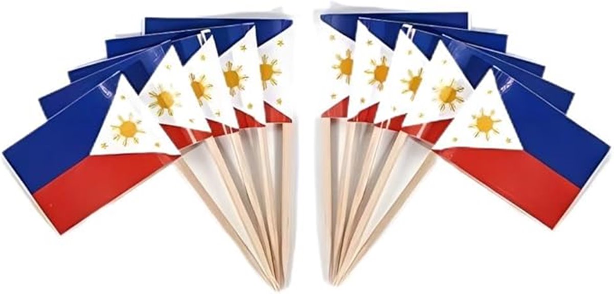 filipino toothpick flag decorations