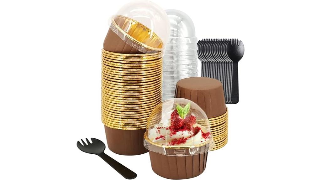 foil cupcake cups set