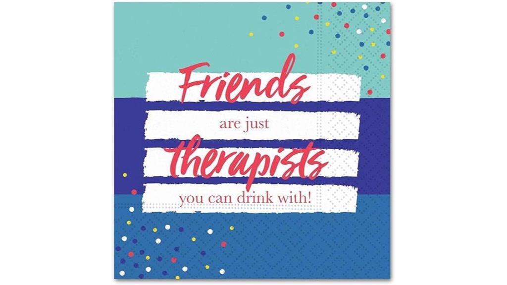 friends are therapists napkin