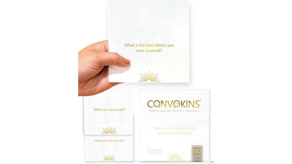 fun conversation starter napkins