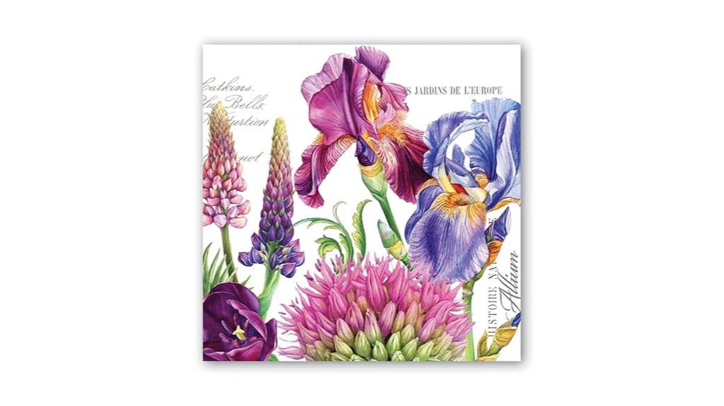 garden themed cocktail napkins
