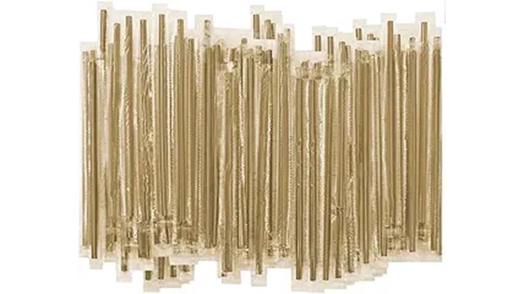 gold coffee stirrers pack