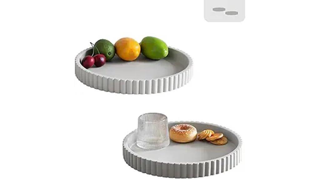 gray concrete serving trays