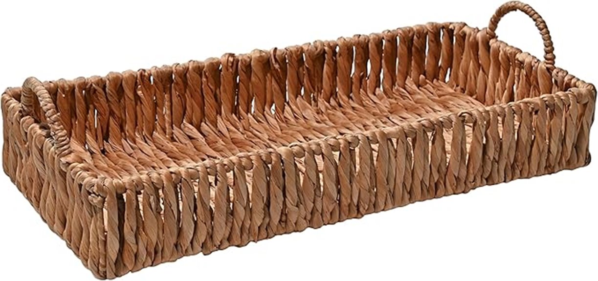 hand woven abaca serving tray