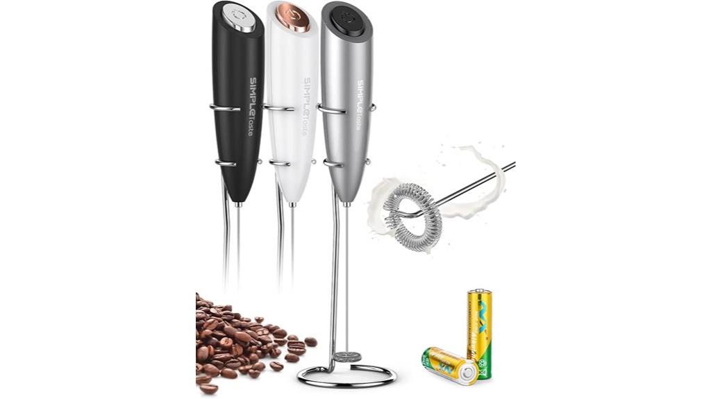 handheld milk frother stainless steel