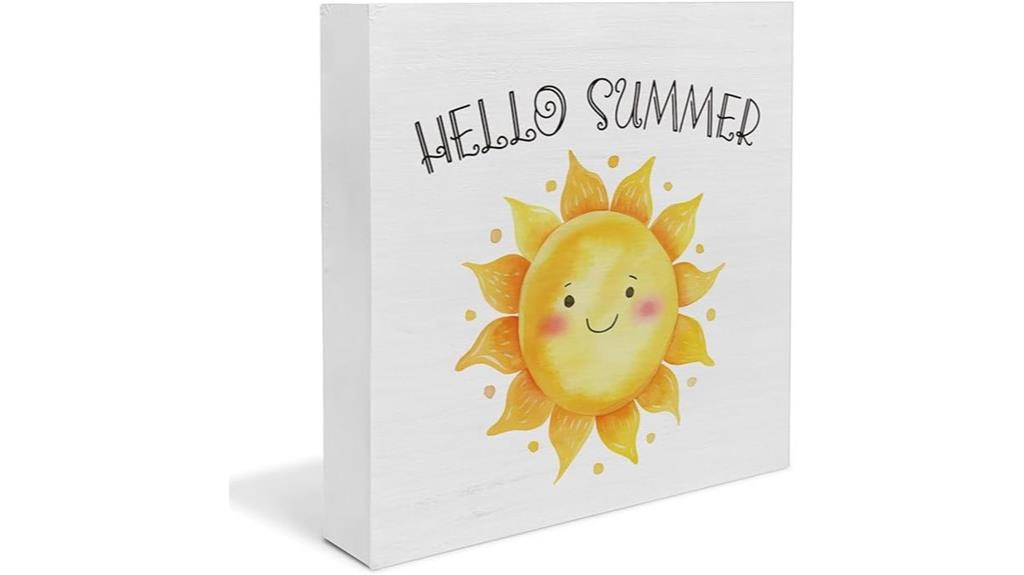 hello summer wooden sign