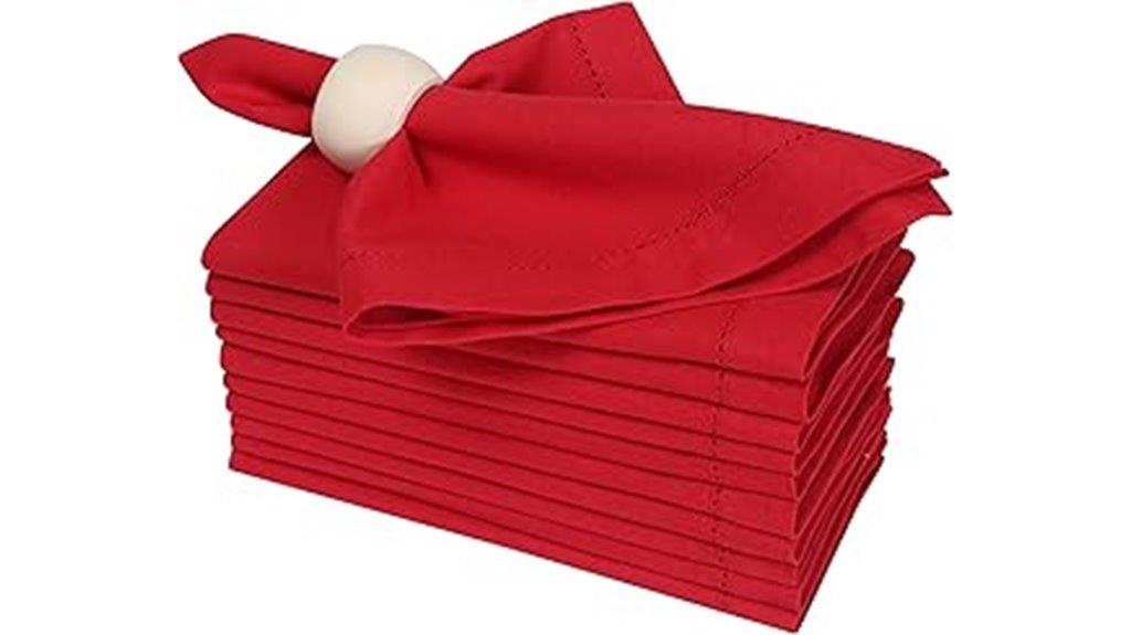 hemstitched cloth wedding napkins