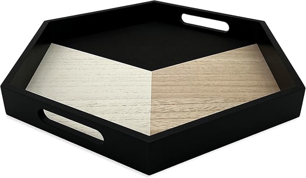 hexagon farmhouse coffee tray