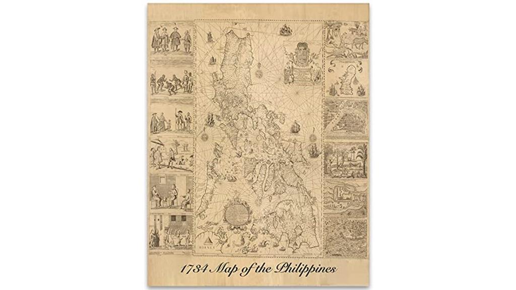 historical philippines map poster