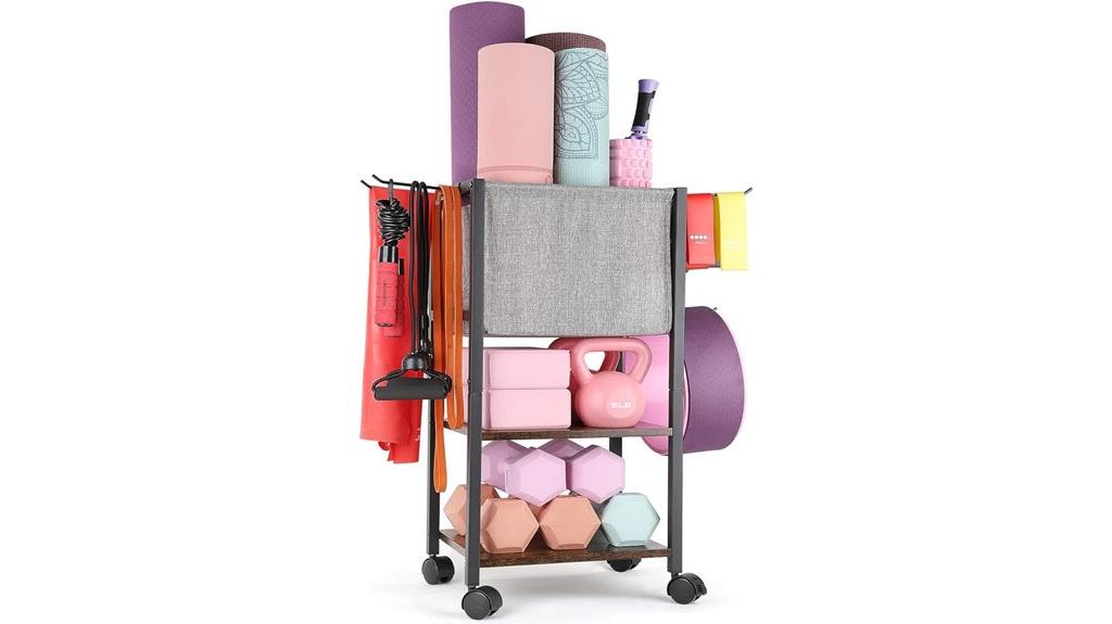 home gym yoga storage