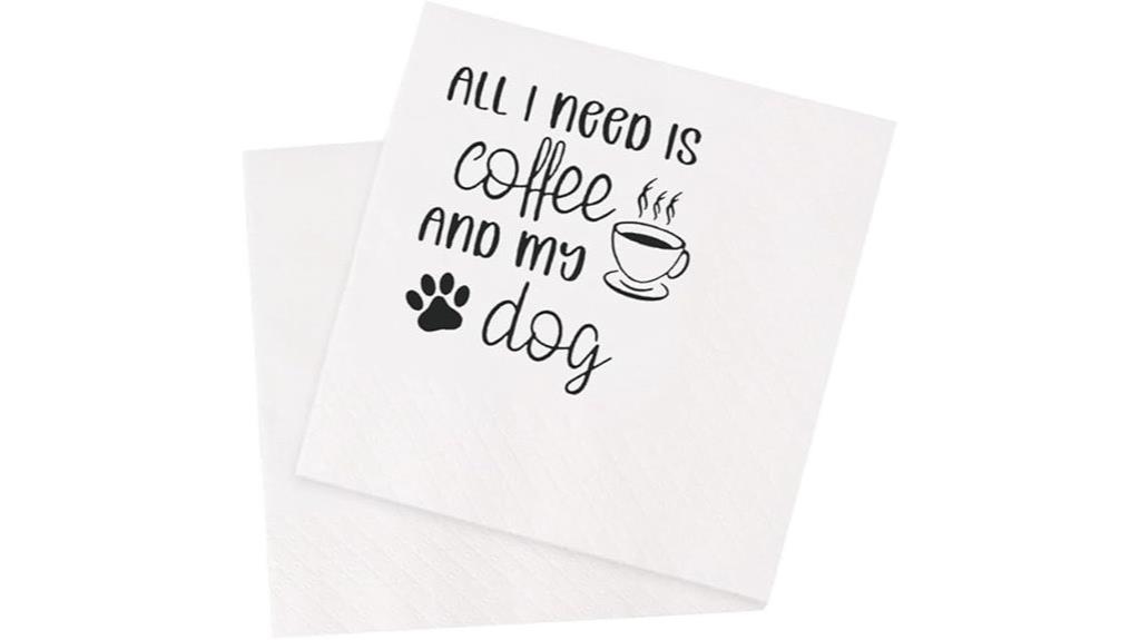 humorous canine themed napkins