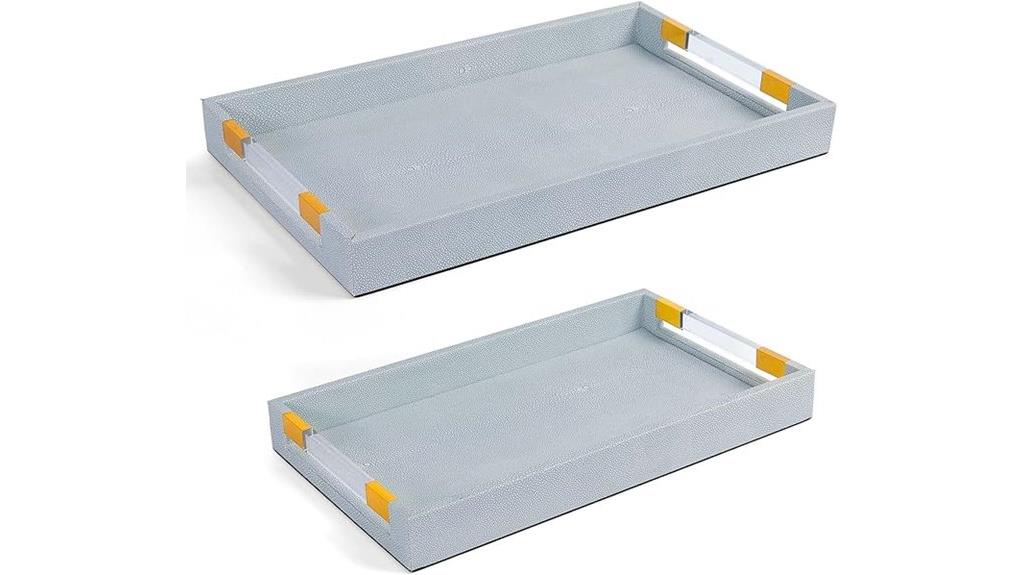 ice blue serving platters